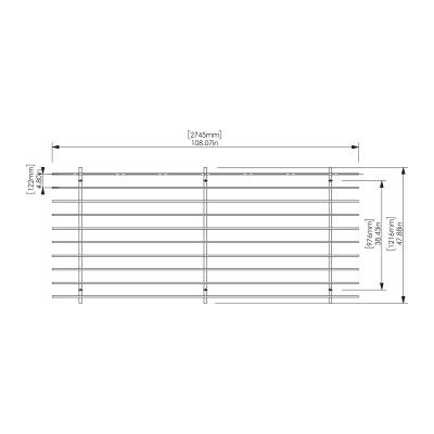 Baffle Systems Bolt Large (High) - Top View Baffle Systems Bolt Large (High) - Top View
