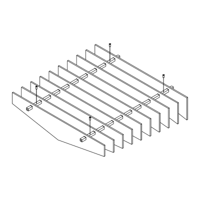 Baffle Systems Ridge Small (High) - Perspective View Baffle Systems Ridge Small (High) - Perspective View