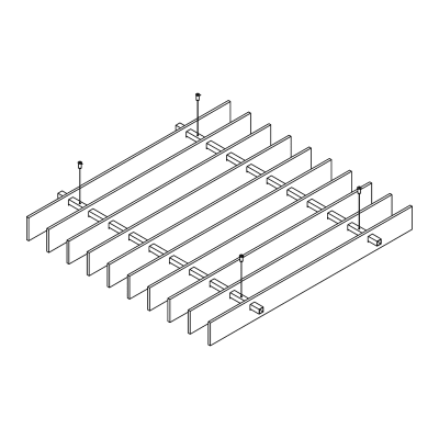 Baffle Systems Square Small (Low) - Perspective View Baffle Systems Square Small (Low) - Perspective View