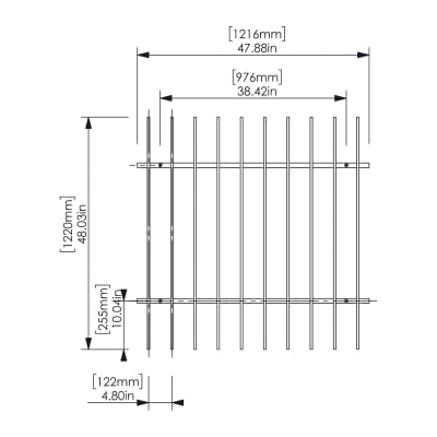 Baffle Systems Square Small (High) - Top View Baffle Systems Square Small (High) - Top View