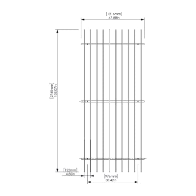 Baffle Systems Square Large (High) - Top View Baffle Systems Square Large (High) - Top View