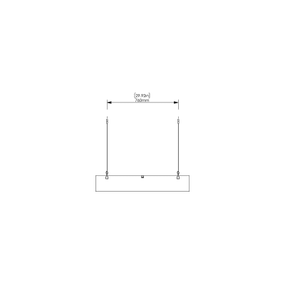 Box Baffles Uniform Span 39" x 95" x 7" - Side View