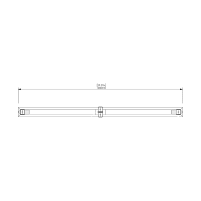 Box Baffles Span 39" - Top View Box Baffles Span 39" - Top View