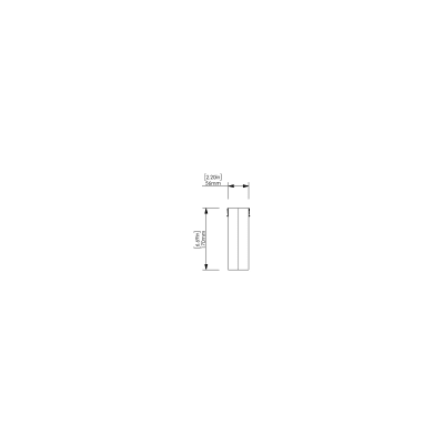 Box Baffles Span 39" - Side View Box Baffles Span 39" - Side View