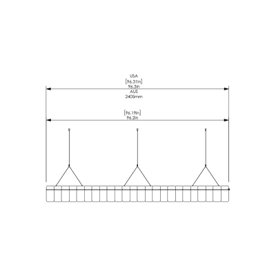Mesh Baffles Long Offset - Front View Mesh Baffles Long Offset - Front View