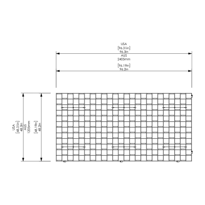 Mesh Baffles Long Offset - Top View Mesh Baffles Long Offset - Top View