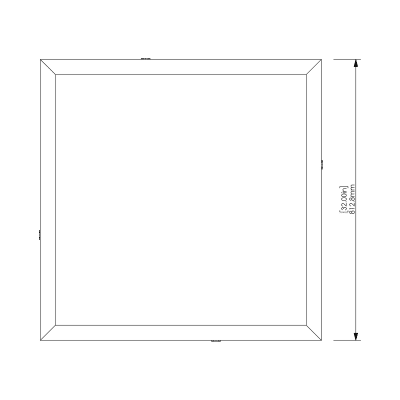 Box Tiles Emerald 32" x 32" - Front View Box Tiles Emerald 32" x 32" - Front View