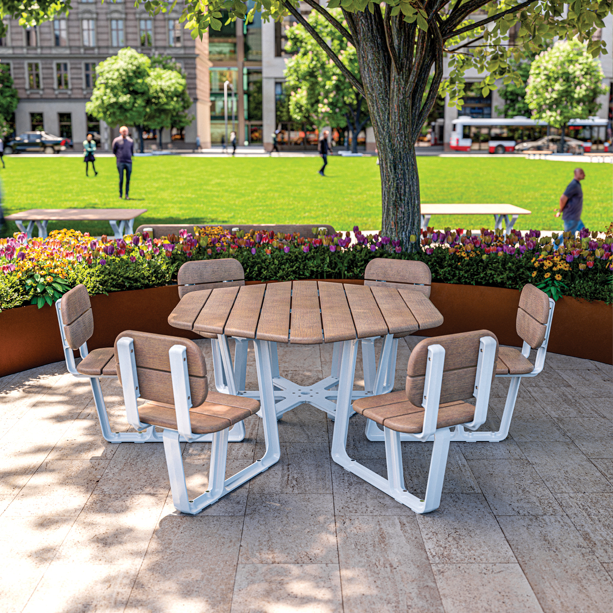 Contour carousel hexagon - Commercial & Public Space Furniture | Park ...