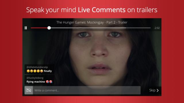 Speak your mind with live comments on trailers