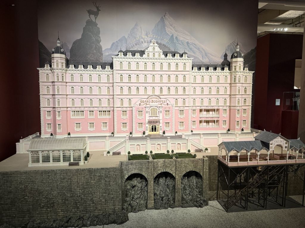 A model of the Grand Budapest Hotel from the film of the same name
