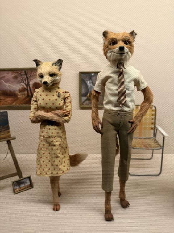 Models of Mr and Mrs Fox from Fantastic Mr Fox
