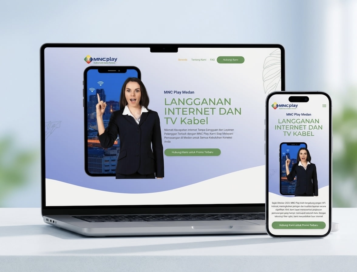 Mockup Website MNC Play Marketing Landing Page