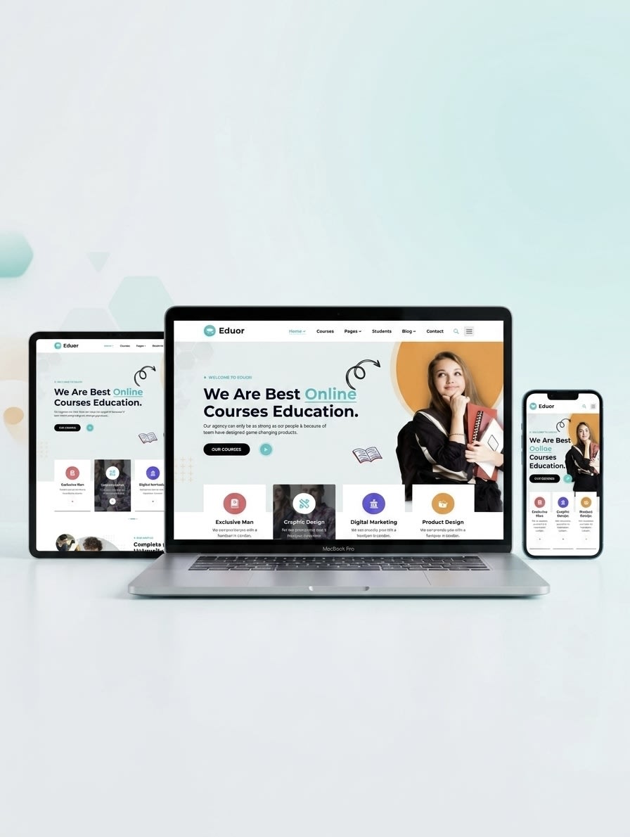 Mockup Website Online Course