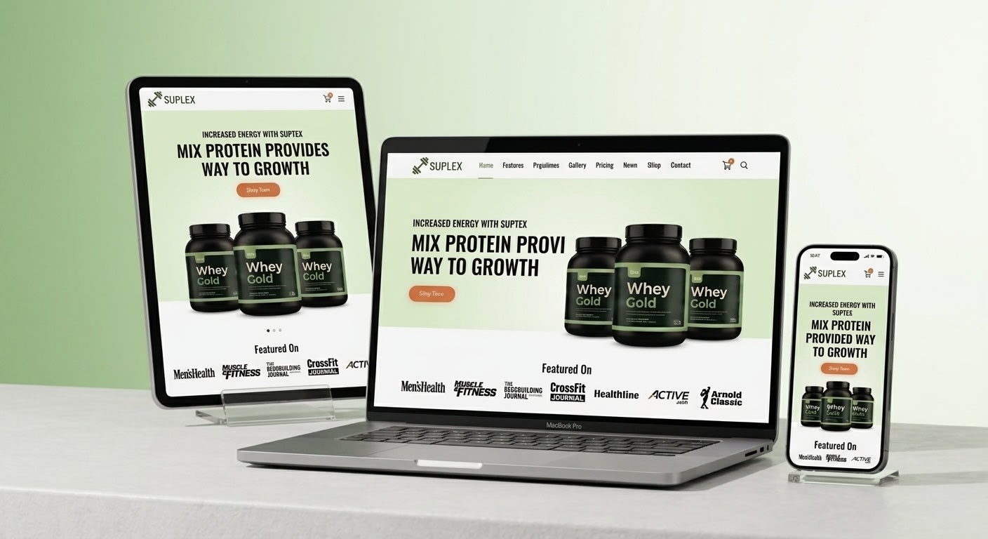 Mockup Website Suplex Suplemen Product