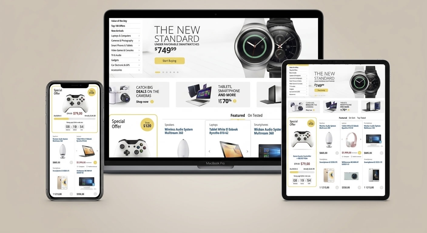 Mockup Website Electronic Online Store