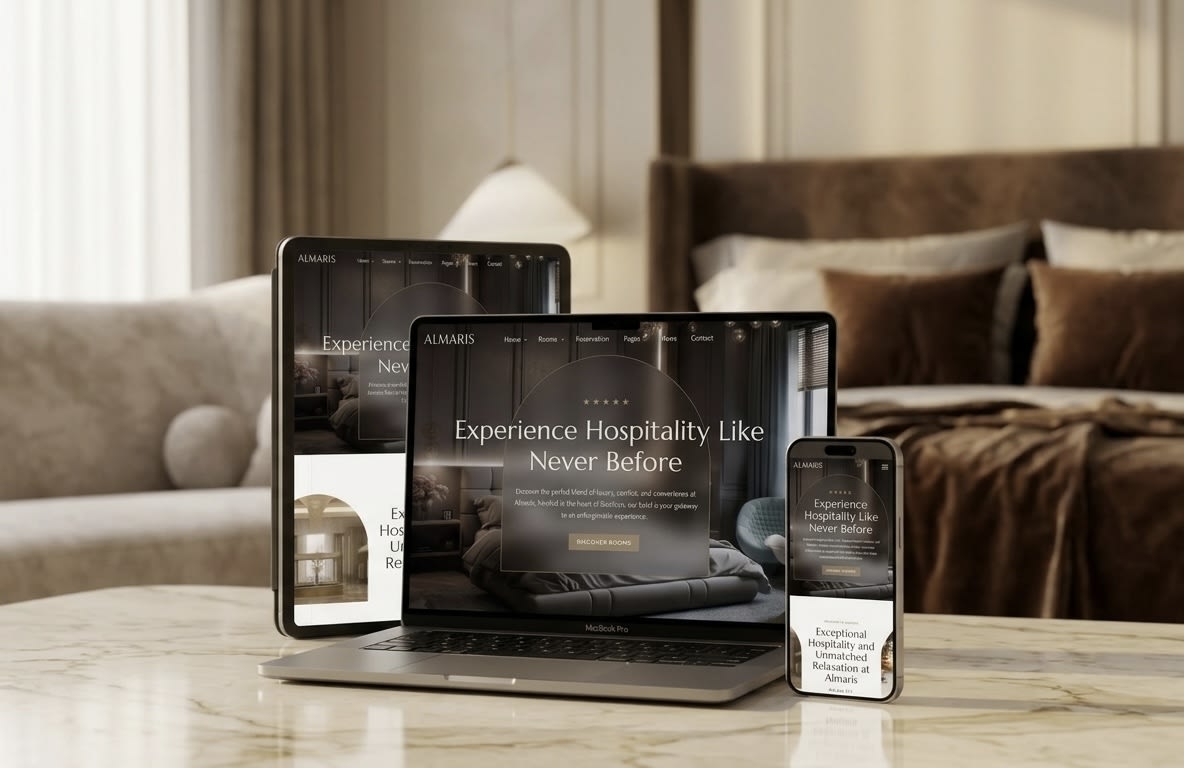 Mockup Website Almaris Hotel Brooklyn
