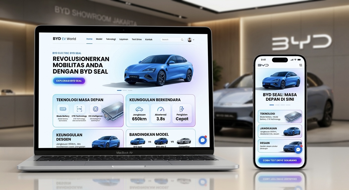 Mockup Website Sales BYD