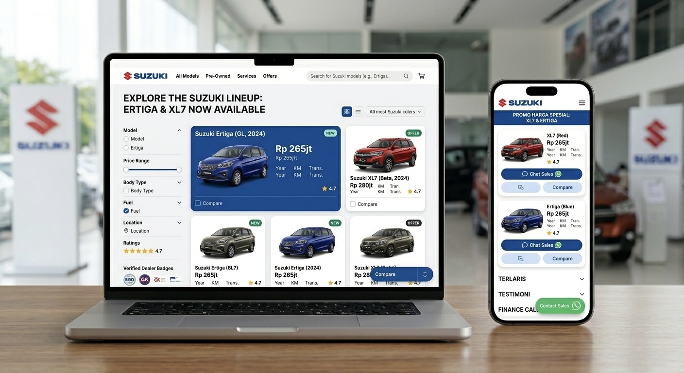 Landing Page Suzuki - Automotive