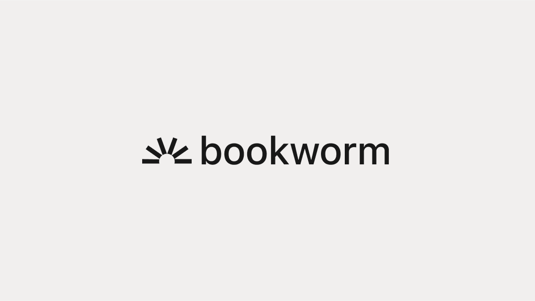 Bookworm logo and cover design