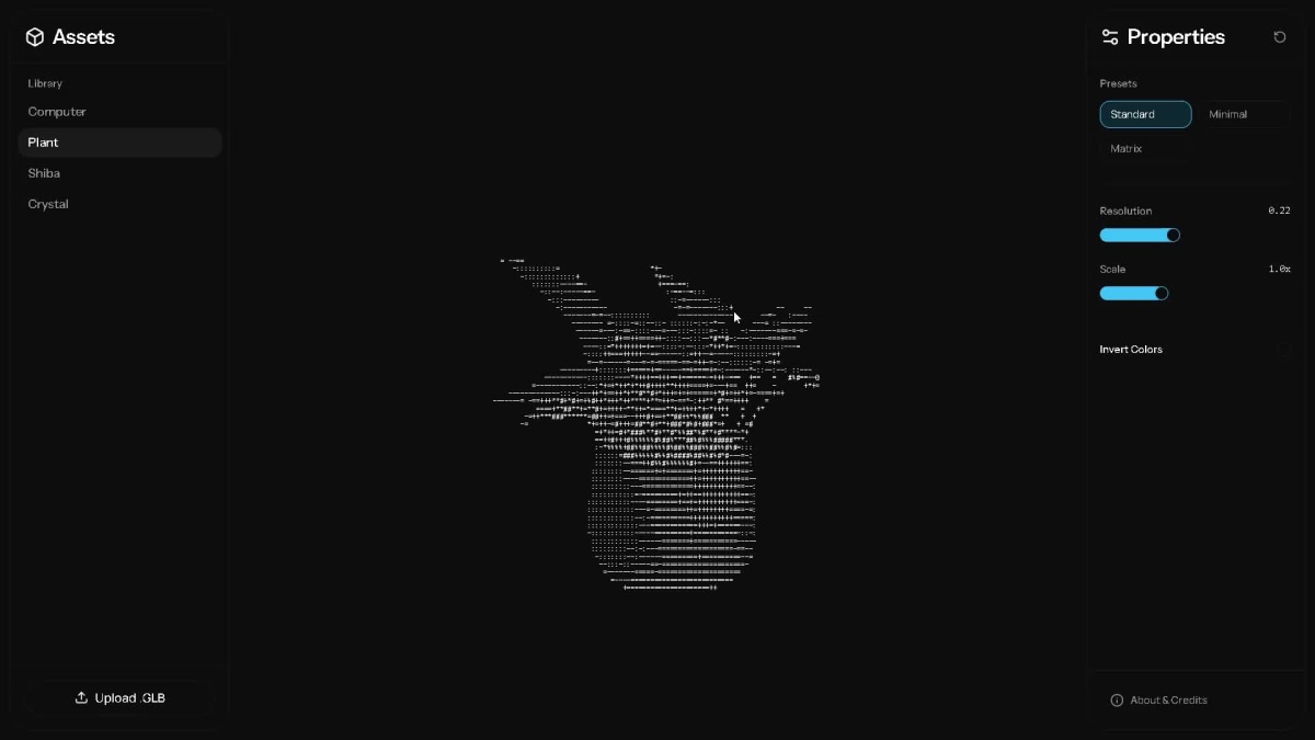 3D to ASCII Viewer by Barth Kosi