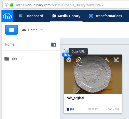 пример работы с Cloudinary