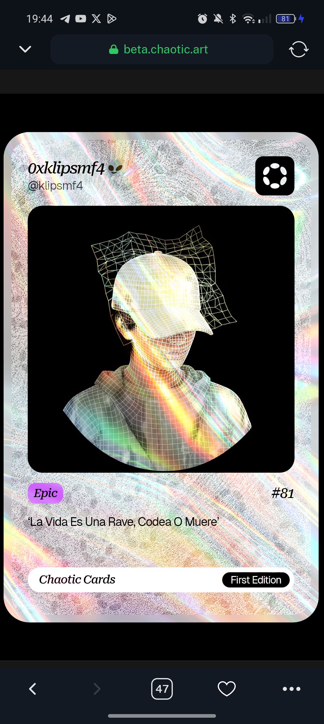 klipsmf4 Farcaster social identity (Fname handle) PFP