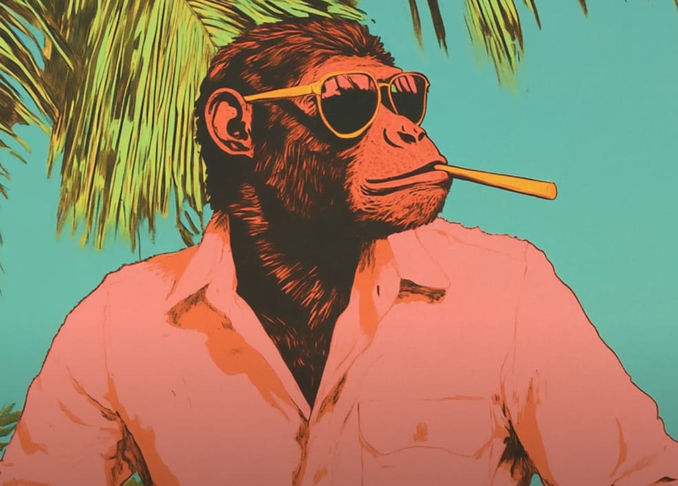 monkey maffs (dogcoingambler) Farcaster social identity (Fname handle) PFP