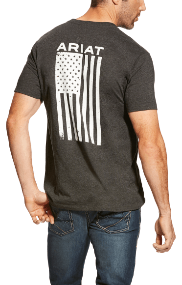 Ariat Men's Vertical Flag T-Shirt - Navy