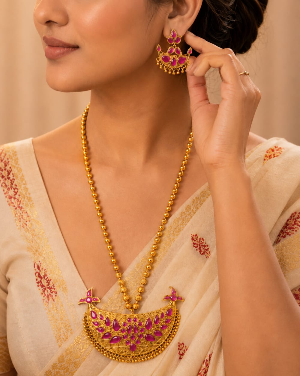 golden-bridal junbiri-pink — image 1