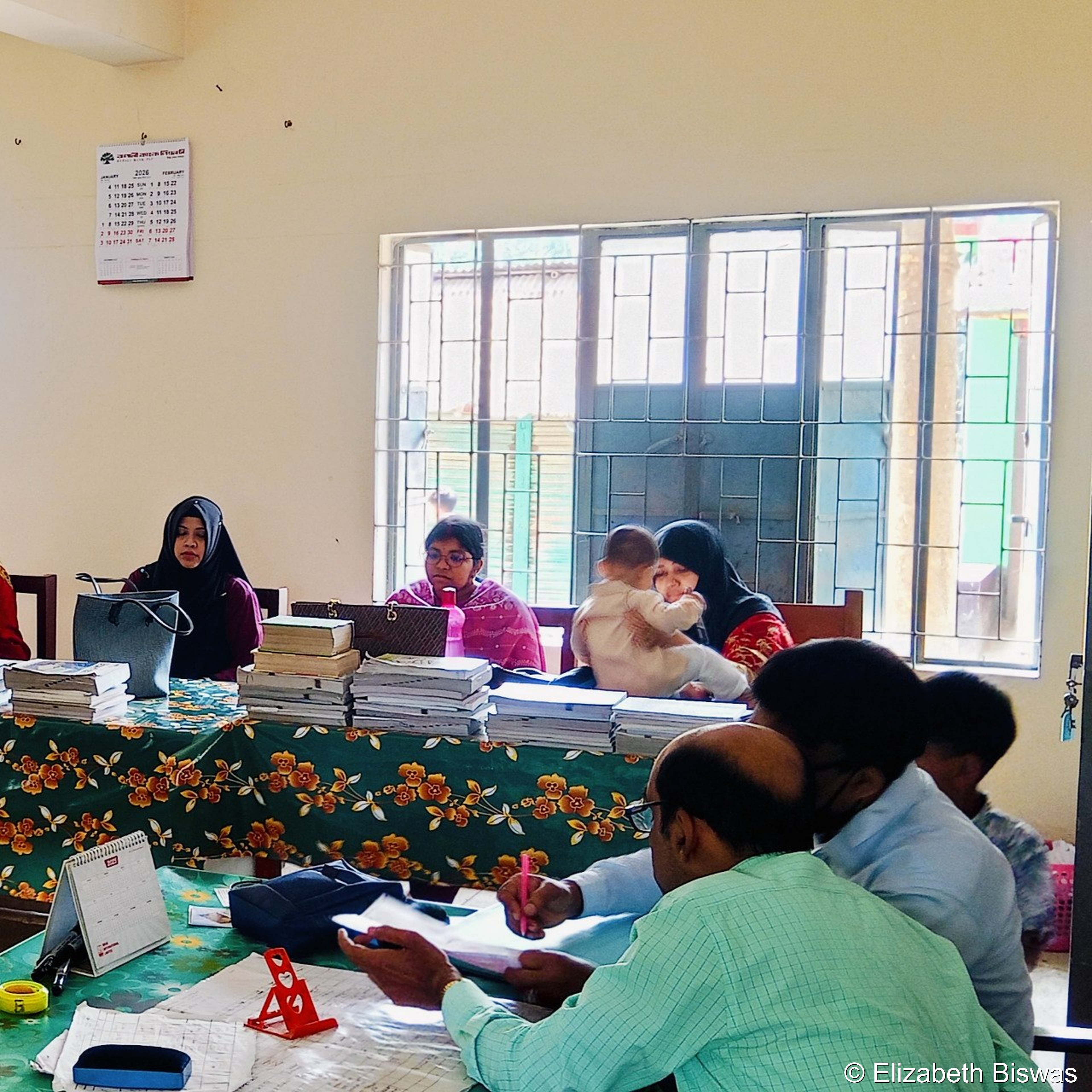 Teachers and Parents Meeting in a Village School