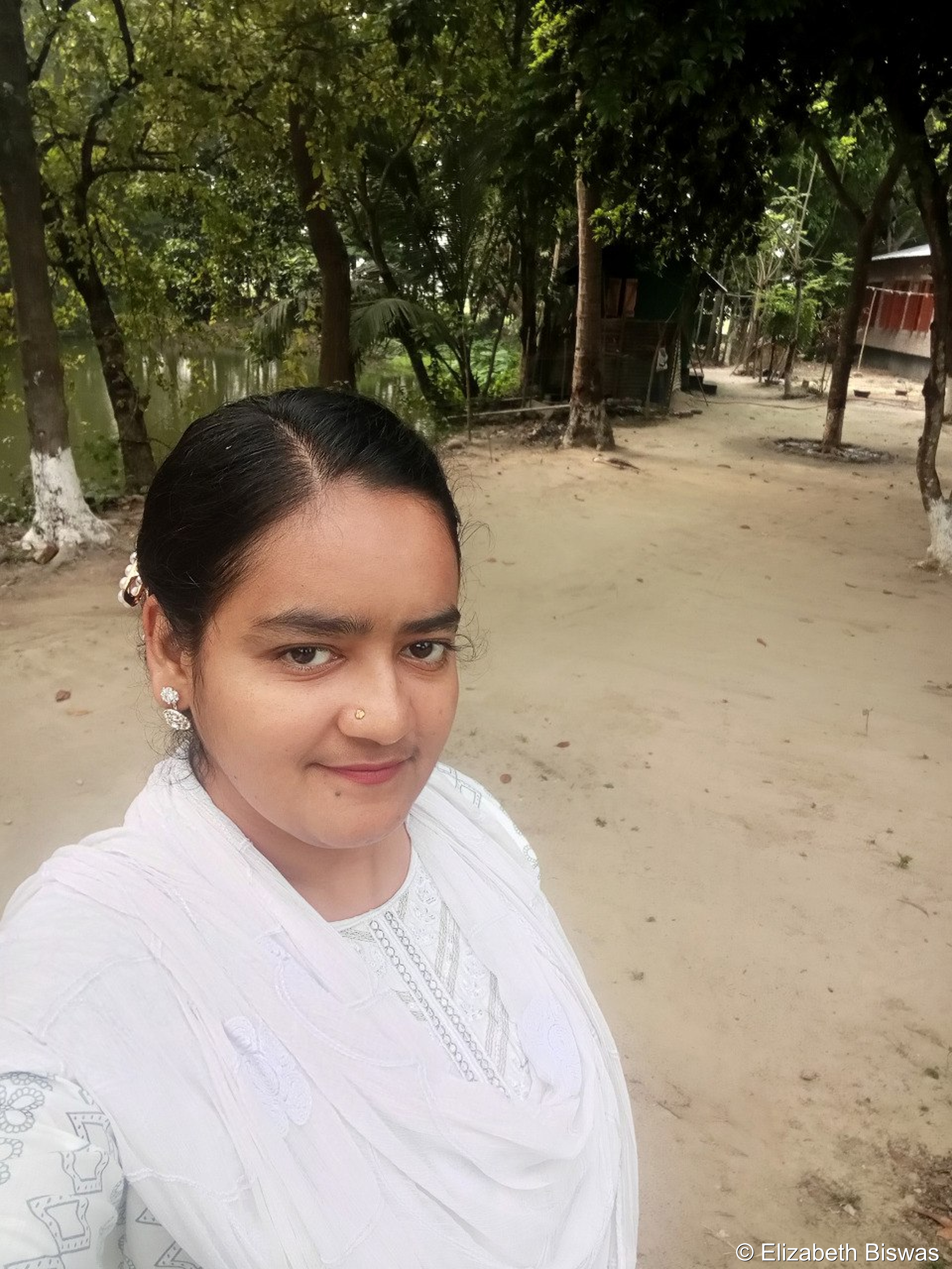 Serene Village Portrait of a Woman in White