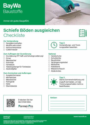 Schiefe Böden ausgleichen