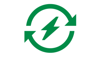 flash in circle of arrows pictogram