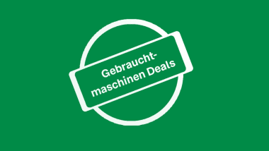 Gebrauchtmaschinen-Deals Störer grün