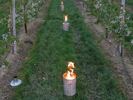 Frostofen zum Schutz vor Frost aufstellen