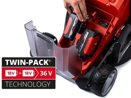 18 V + 18 V = 36 V! Die Twin-Pack Technologie