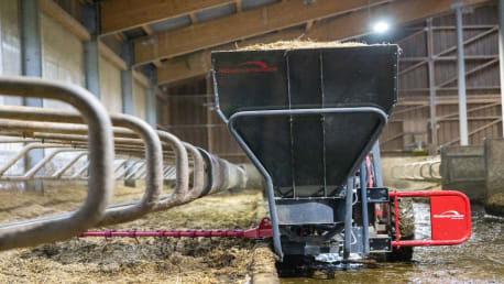 LiBox im Stall Einebnen