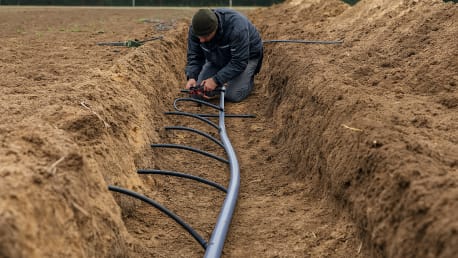 Verlegung von Unterflurbewässerung