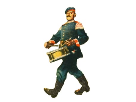 Motif drummer from an old advertising sign