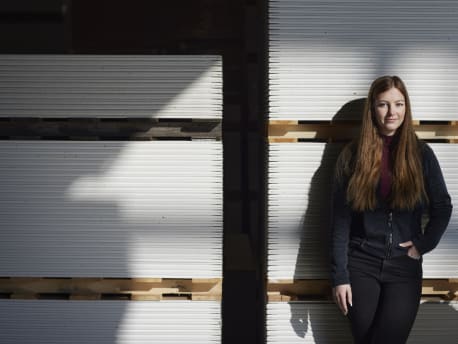 Woman in Warehouse