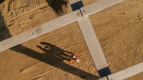 Construction site from above