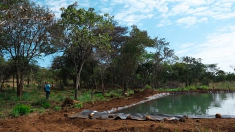 Landwirtschaftliche Nutzfläche in Kwathu, Afrika