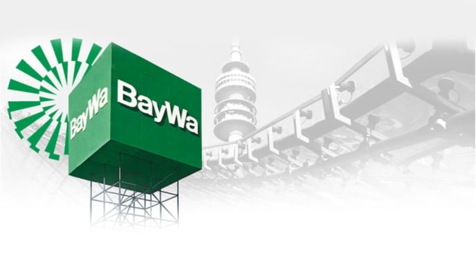 BayWa Logo als Würfel