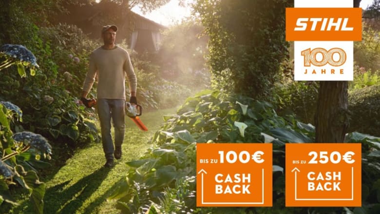 STIHL Cashback: 100 Euro und 250 Euro – Geld-zurück-Aktion 2026