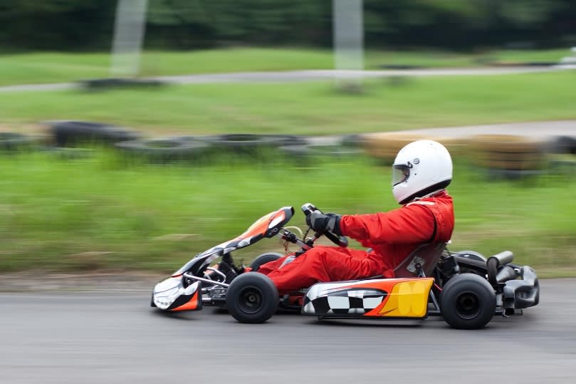 Go-Kart auf der Rennstrecke