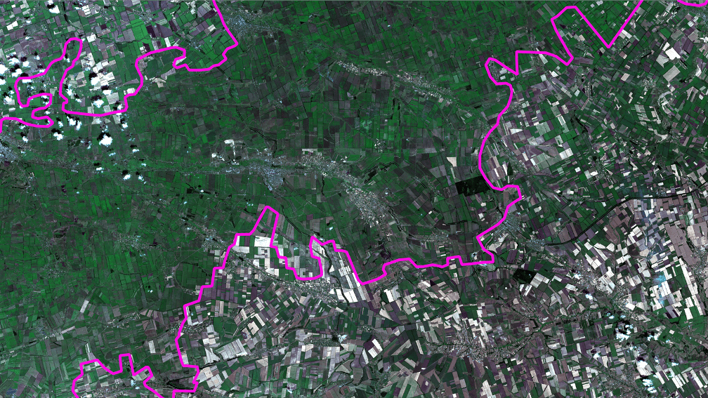 Satellitenbild Landwirtschaft 2023 im Oblast Saporischschja