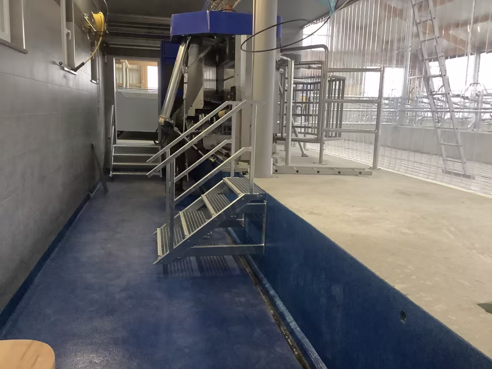 Melkgrube beim Melkroboter ermöglicht optimalen Tierzugang