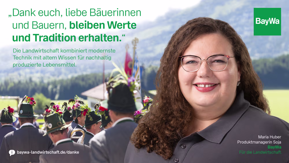 Maria sagt DANKE: Die Landwirtschaft kombiniert modernste Technik mit altem Wissen für nachhaltig produzierte Lebensmittel.