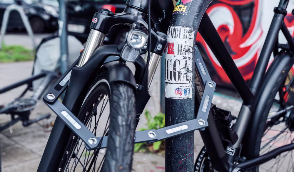 Fahrrad mit Faltschloss