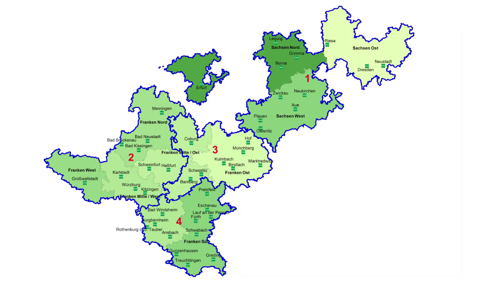 Vertriebsgebiet Franken/Sachsen